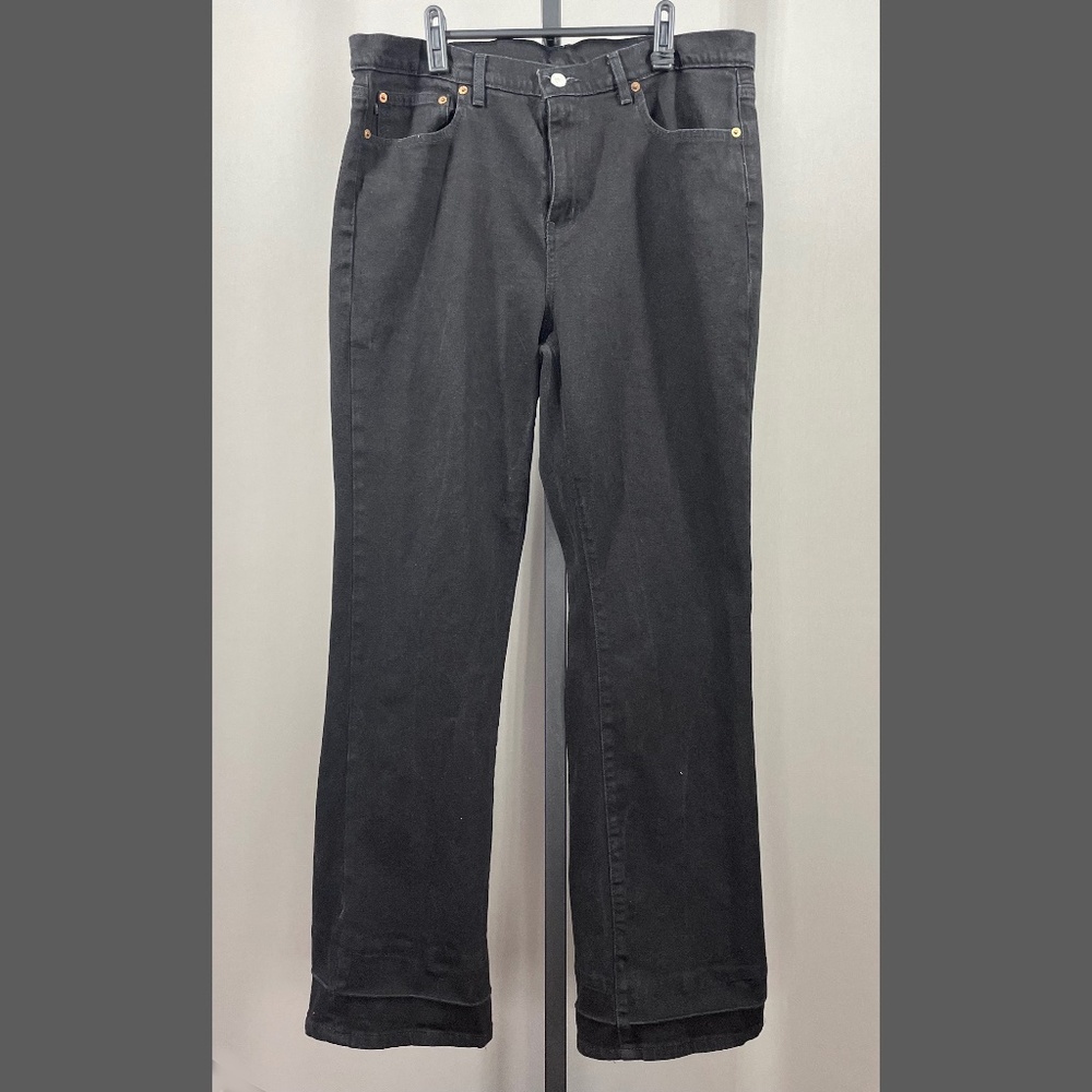 Polo Ralph Lauren Jeans Womens 14 black denim straight leg preppy casual classic